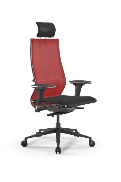 Кресло для руководителя Метта SynchroSit 10 B2-107D - T /Km00/Nb00/D32P/H3mL-2D(M23.B11.G19.W03) (Красный | Черный)
