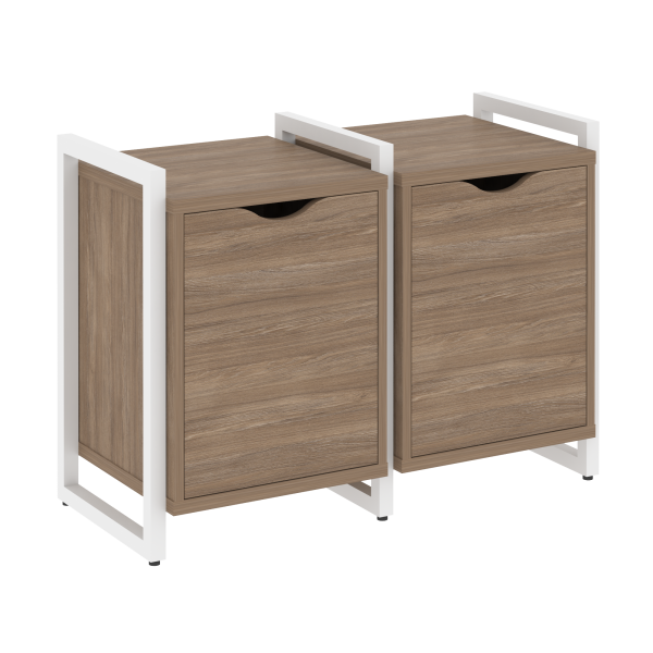Тумба на регулируемых опорах наборная VR.L-TN-2.O 970x460x719 (Дуб Аризона/Белый металл)