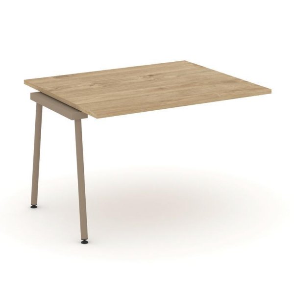 Проходной наборный элемент переговорного стола ES.NPRG-1.2-K (1180х980х750) (Тиквуд Светлый/Металл Латте)