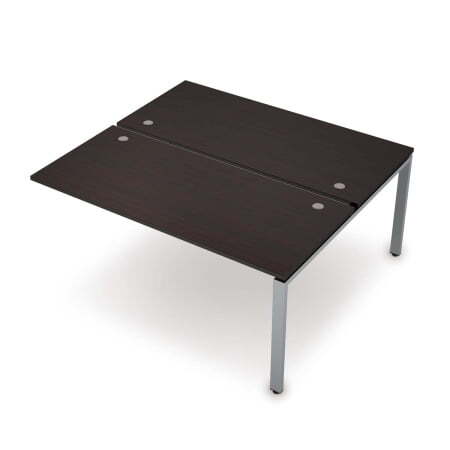 6МБК.6267 Бенч-система на 2 рабочих места, конечный модуль (1000x1235x750) (Венге/Алюминий матовый)