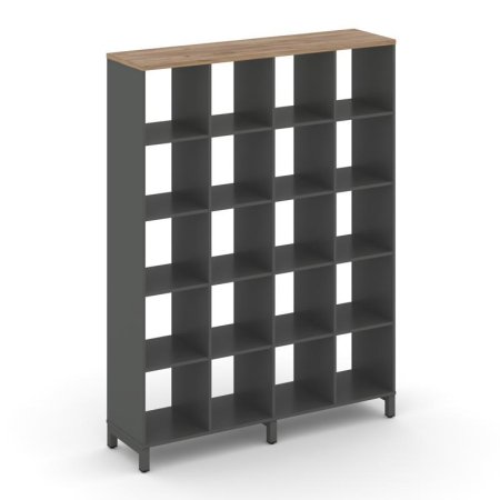 Каркас стеллажа 5 ярусов SN.KS-540 (1488х400х1982) (Антрацит/Дуб Табак/Металл Антрацит)