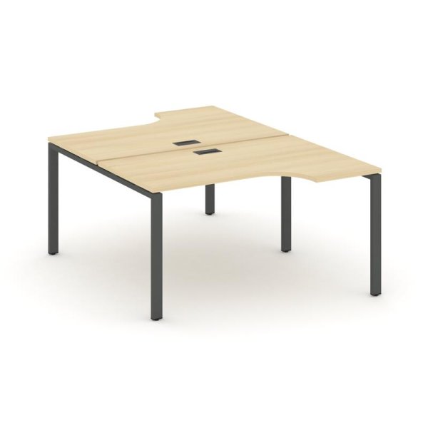 Рабочая станция эргономичная SN-6P.DRPA-001 (1380х1232/1992х750) (Акация Лорка/Металл Антрацит)