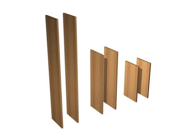 Боковые панели средние X7 X8FF0MA 18x450x1335 (Орех каналетто)