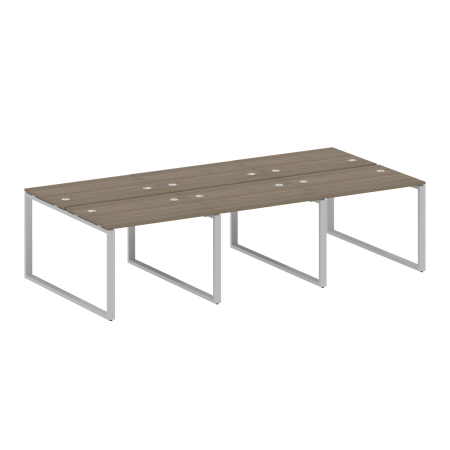 Рабочая станция Metal System Style БО.СМ-6.1 3000x1475x750 (Вяз/Серый металл)