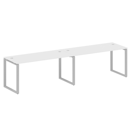 Рабочая станция Metal System Style БО.СМ-2.4 3200x720x750 (Белый/Серый металл)
