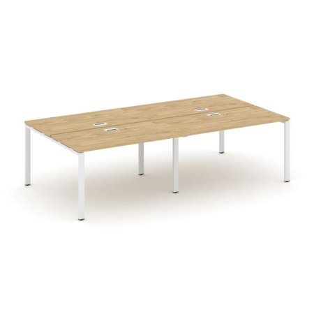 Рабочая станция 2-х сторонняя SN-6P.DRS-041 (1960х1432х750) (Тиквуд Светлый/Металл Белый)