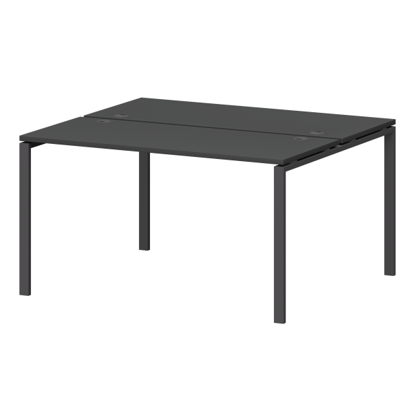 Бенч двойной на металлокаркасе Смарт СМС2-П-12К.120.Пр25 1200x1236x750 (Графит/Антрацит)