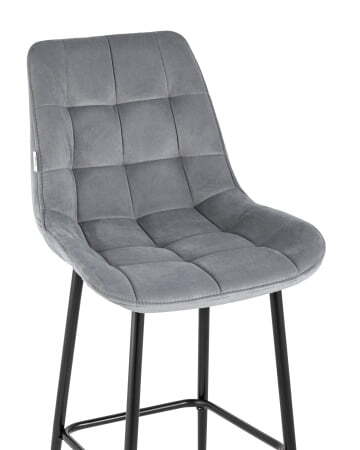 Стул барный Флекс велюр серый (Стул барный Флекс серый)