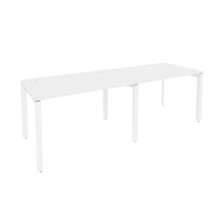 Рабочая станция на П-образном м/к Onix O.MP-RS-2.2.8 2360x800x750 (Белый Бриллиант/Белый Металл)