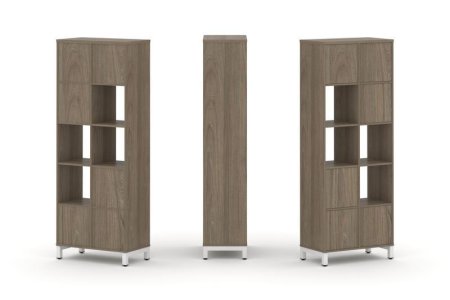 Набор стеллажа 1 сторонний, 5 ярусов SN.NS-521 (754х400х1982) (Вяз Благородный/Металл Белый)