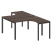 Рабочая станция криволинейная Metal System Style БП.РАС-СА-2.3 1400x2435x750 (Дуб Наварра/Серый металл)