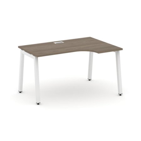 Стол рабочий эргономичный SN-5A.SPA-011(R) (1380х700/980х750) (Вяз Благородный/Металл Белый)