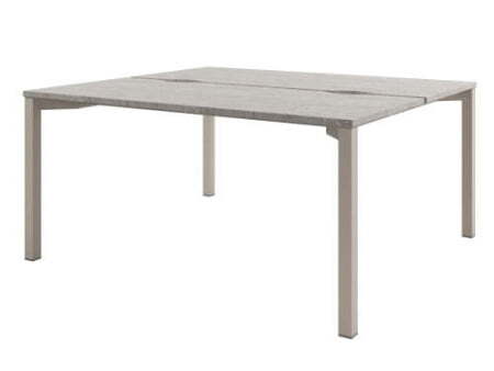 Стол-тандем на металлокаркасе Solution D-42 1600x1432x750 (Бетон/КашемирБежевый)