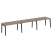 Рабочая станция на деревянных опорах Onix Wood OW.RS-3.3.8 4140x800x750 (Тиквуд Светлый/Дуб Темный)