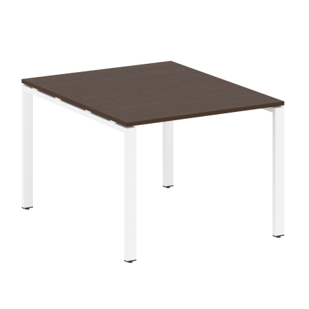 Переговорный стол 1 столешница Metal System Style БП.ПРГ-1.1 1000x1235x750 (Венге Цаво/Белый металл)
