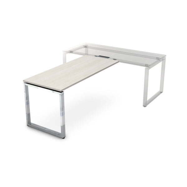 Брифинг-приставка Gloss НБП-О.008 1200x700x750 (IvoryХром)