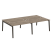 Рабочая станция на деревянных опорах Onix Wood OW.D.RS-4.3.8 2760x1635x750 (Тиквуд Светлый/Дуб Темный)