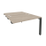 Стол-приставка двойной на П-образном м/к к опорным элем. Onix O.MP-D.SPR-2.8 1180x1635x750 (Тиквуд Темный/Белый Металл)
