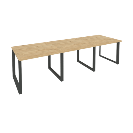 Стол переговорный Onix O.MO-PRG-3.1 2940x980x750 (Тиквуд Светлый/Черный металл)