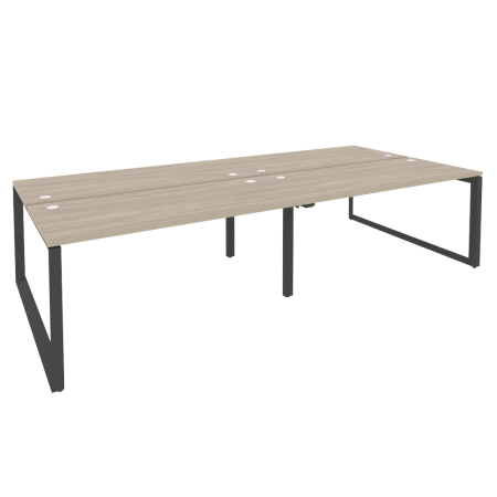 Рабочая станция на О-образном м/к Onix O.MO-D.RS-4.4.7 3160x1475x750 (Дуб Аттик/Черный металл)