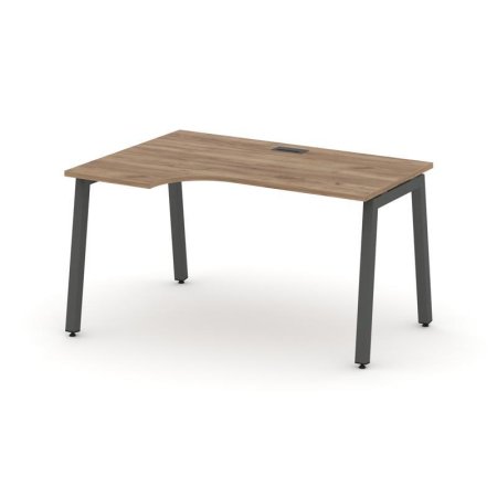 Стол рабочий эргономичный SN-5A.SPA-011(L) (1380х700/980х750) (Дуб Табак/Металл Антрацит)
