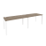 Рабочая станция на П-образном м/к Onix O.MP-RS-2.3.7 2760x720x750 (Тиквуд Темный/Белый Металл)