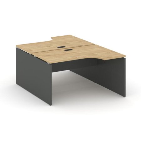 Рабочая станция эргономичная SN-D.DRPA-012 (1580х1432/1992х750) (Тиквуд Светлый/Антрацит)