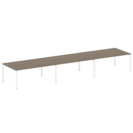 Переговорный стол 3 столешницы Metal System Style БП.ПРГ-3.5 5400x1235x750 (Вяз/Белый металл)