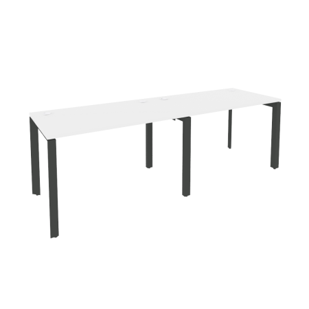 Рабочая станция на П-образном м/к Onix O.MP-RS-2.2.7 2360x720x750 (Белый Бриллиант/Черный металл)