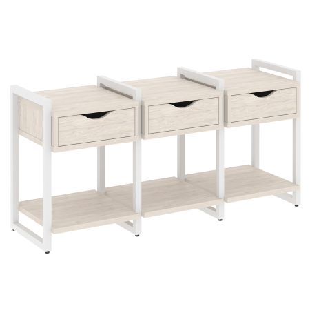 Тумба на регулируемых опорах наборная VR.L-TN-4.O 1440x460x719 (Денвер Светлый/Белый металл)