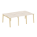 Рабочая станция на деревянных опорах Onix Wood OW.D.RS-6.0.7 2340x1475x750 (Тиквуд Светлый/Дуб Темный)