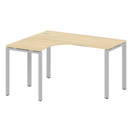 Стол криволинейный левый Metal System Style БП.СА-3 Л 1400x1200x750 (Акация/Серый металл)