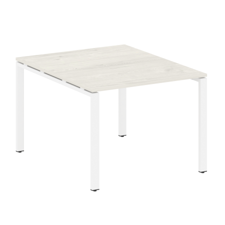Переговорный стол 1 столешница Metal System Style БП.ПРГ-1.1 1000x1235x750 (Дуб Наварра/Белый металл)