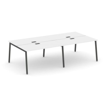 Рабочая станция 2-х сторонняя SN-4A.DRS-031 (1960х1232х750) (Белый/Металл Антрацит)