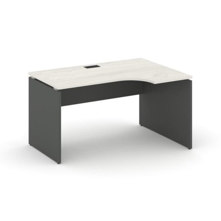 Стол рабочий эргономичный SN-D.SPA-001(R) (1380х600/980х750) (Дуб Наварра/Антрацит)