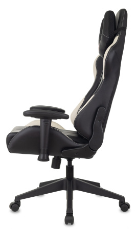Кресло игровое Zombie VIKING 5 AERO черный/белый эко.кожа с подголов. крестов. пластик (Белый)