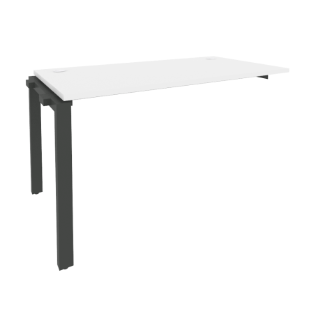 Наборный элемент рабочей станции на П-образном м/к Onix O.MP-1.NRS-3.7 1380x720x750 (Белый Бриллиант/Черный металл)