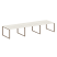 Переговорный стол 3 столешницы Metal System Style БО.ПРГ-3.3 4200x1235x750 (Дуб Наварра/Серый металл)