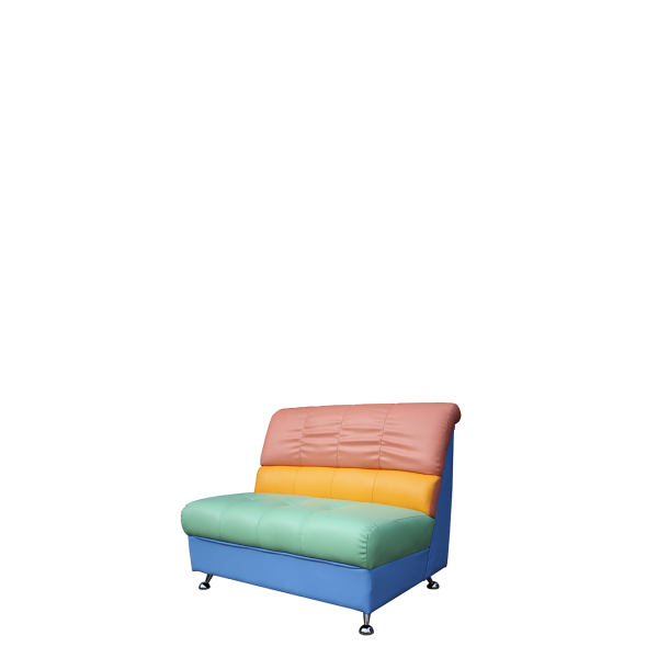 Кресло офисное Олимп (А-06) без подлокотников (Розовый/желтый/зеленый)