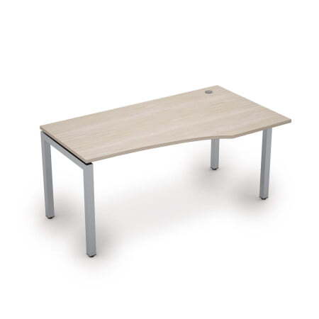 6М.521 Стол криволинейн.прав (1600x900x750) (Шамони светлый/Алюминий матовый)
