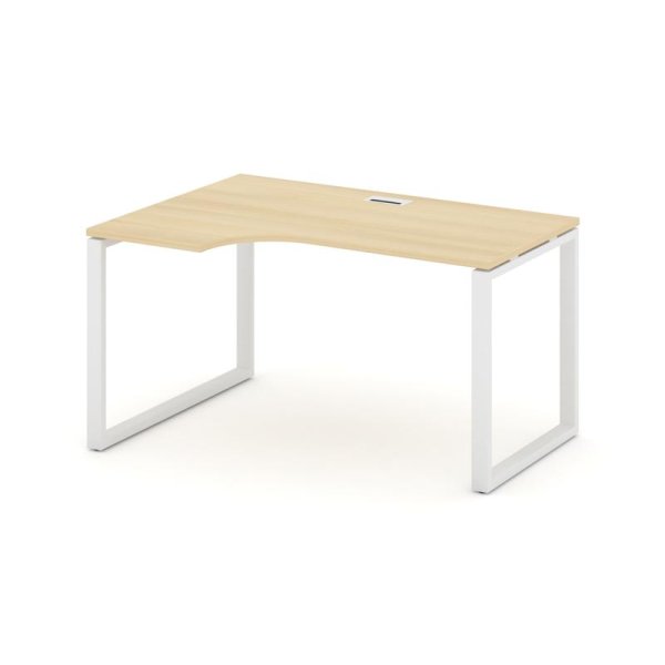 Стол рабочий эргономичный SN-6O.SPA-001(L) (1380х600/980х750) (Акация Лорка/Металл Белый)