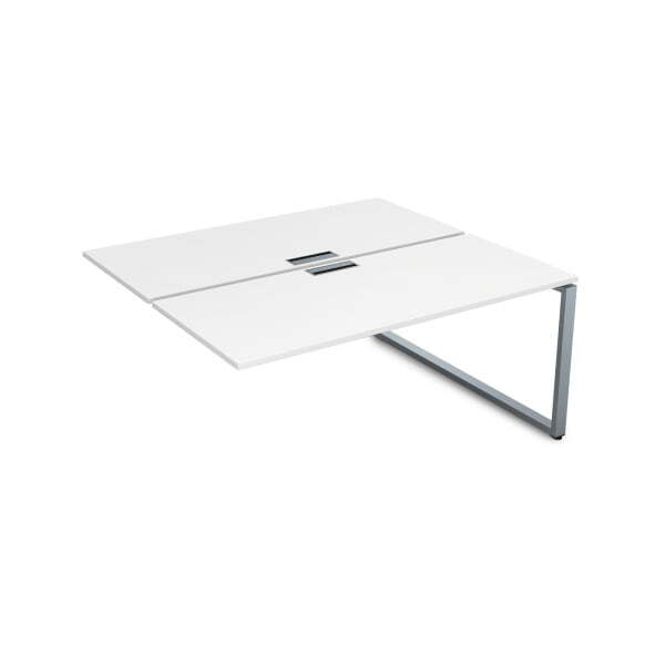 СБДК-О.988 Стол системы БЕНЧ, на 2 рабочих места,конечный (1200x1635x750) (Белый премиумСерый)