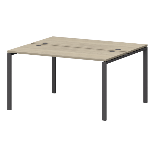 Бенч двойной на металлокаркасе Смарт СМС2-П-12К.120.Пр25 1200x1236x750 (Кронберг/Антрацит)