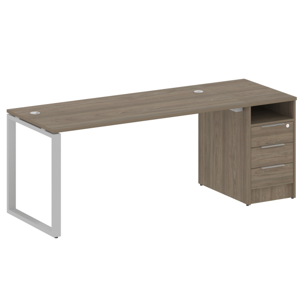 Рабочая станция Metal System Style БО.РС-СТП1.4 1812x720x750 (Вяз/Серый металл)