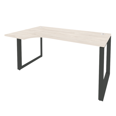 Стол эргономичный левый на О-образном м/к Onix O.MO-SA-1L 1580x980x750 (Денвер Светлый/Черный металл)
