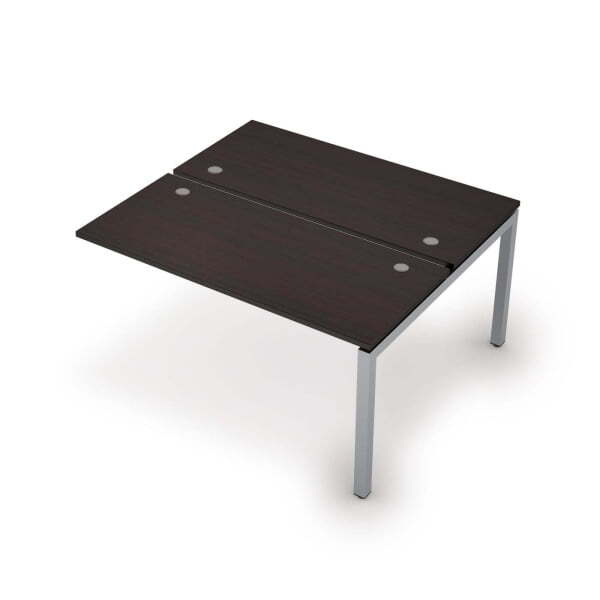 6МБК.5269 Бенч-система на 2 рабочих места, конечный модуль (1400x1235x750) (Венге/Алюминий матовый)