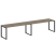 Рабочая станция Metal System Style БО.СМ-2.5 3600x720x750 (Дуб Наварра/Серый металл)