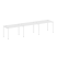 Рабочая станция на 3 раб. места Metal System Style БП.СМ-3.2 3600x720x750 (Дуб Наварра/Серый металл)