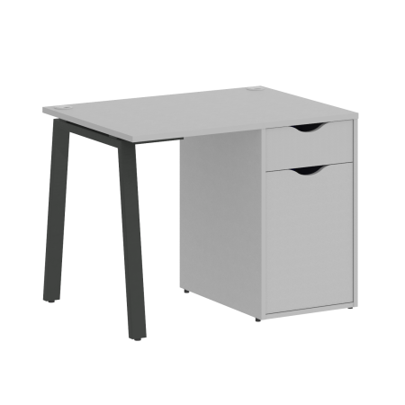 Стол письменный VR.SP-3-98.1.A 980x720x750 (Серый/Антрацит Металл)