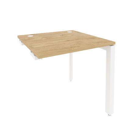 Стол-приставка на П-образном м/к к опорным элементам Onix O.MP-SPR-0.8 780x800x750 (Тиквуд Светлый/Белый Металл)
